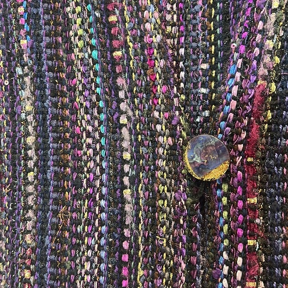 Vintage Penelope Distinctive Handweaving California Sweater Jacket Cardigan M/L - Picture 3 of 5